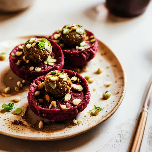 Receta vegana de Bolitas de Falafel de Remolacha en Airfryer