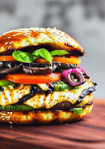 Sándwiches de Portobello a la Parrilla en Airfryer