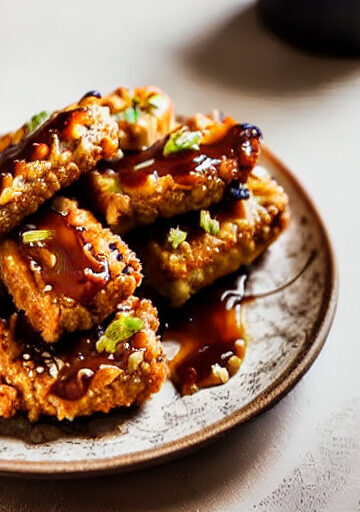 Nuggets de Tempeh con Salsa BBQ en Airfryer