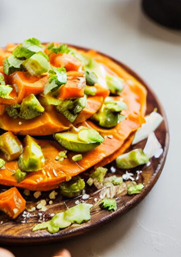 Nachos de Camote con Guacamole en Freidora de Aire