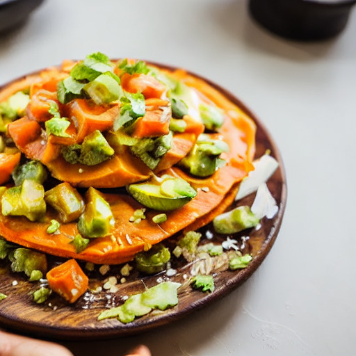Receta vegana de Nachos de Camote con Guacamole en Freidora de Aire