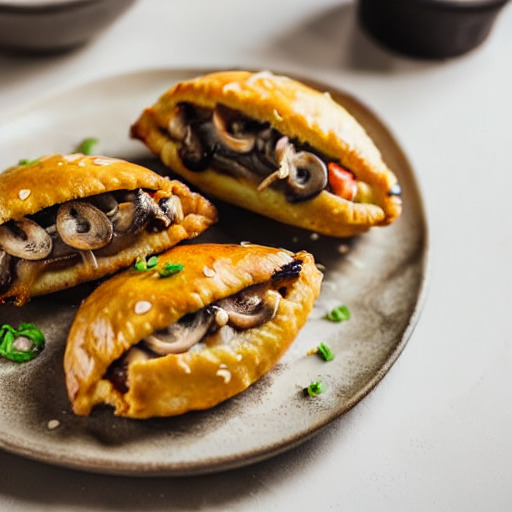 Receta vegana de Empanadas de Champiñones y Cebolla en Freidora de Aire