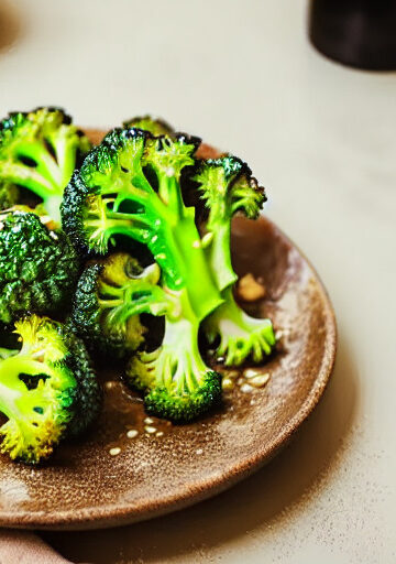 Brócoli con Salsa de Tahini en Freidora sin Aceite