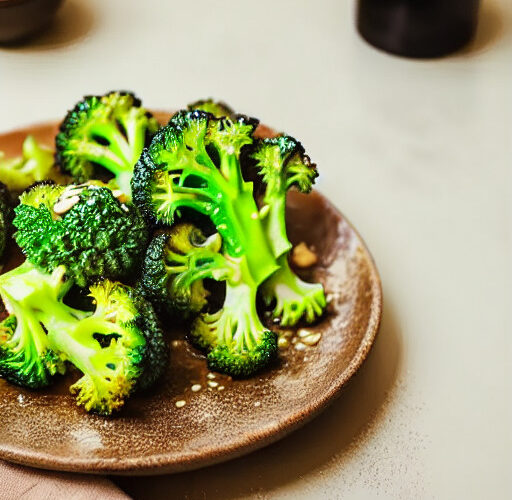 Brócoli con Salsa de Tahini en Freidora sin Aceite