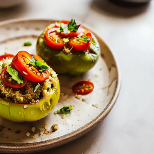 Receta vegana de Tomates Rellenos de Quinoa y Verduras en Airfryer