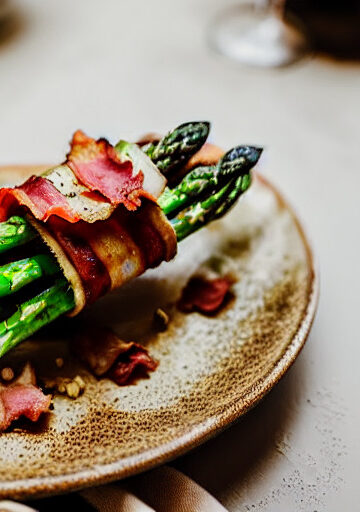 Espárragos Envueltos en Tocino Vegano en Airfryer