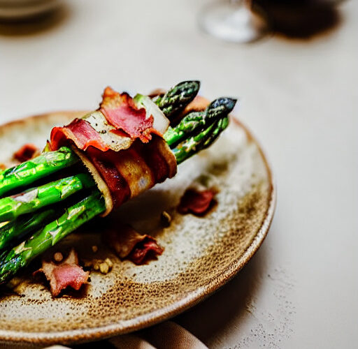 Espárragos Envueltos en Tocino Vegano en Airfryer