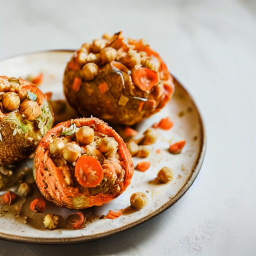 Receta vegana de Bolitas de Garbanzos y Zanahoria en Airfryer