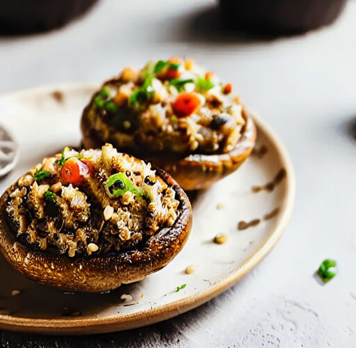 Champiñones Rellenos de Quinoa en Freidora de Aire
