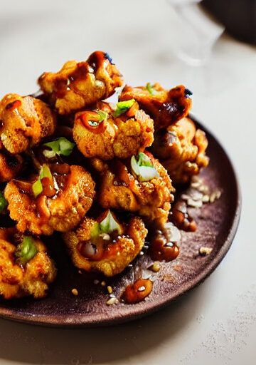 Alitas de Coliflor BBQ en Airfryer