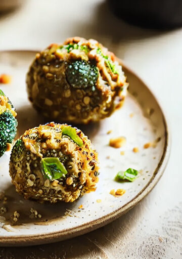 Bolitas de Quinoa y Brócoli en Freidora sin Aceite