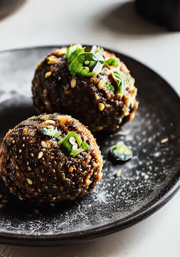 Bolitas de Alubias Negras y Quinoa en Airfryer