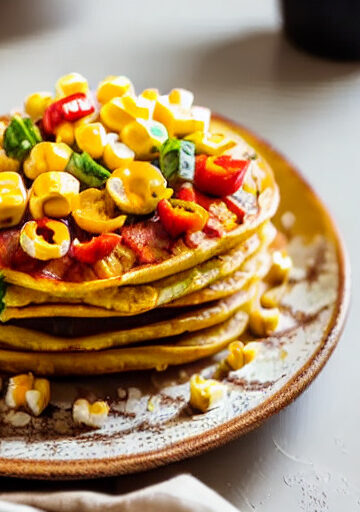 Tortitas de Maíz y Pimiento en Freidora sin Aceite
