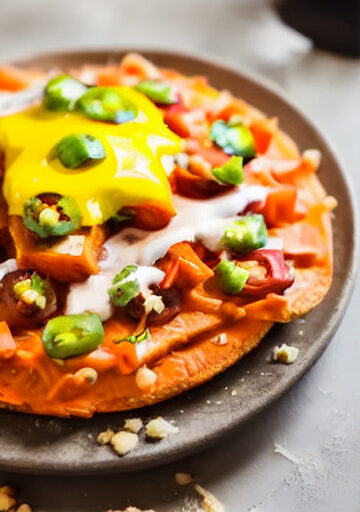 Nachos de Batata con Queso Vegano en Airfryer