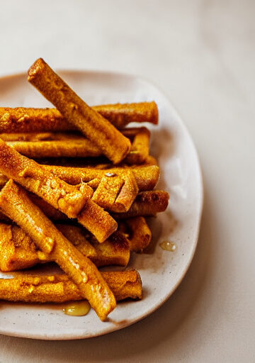 Palitos de Calabaza con Salsa de Mostaza