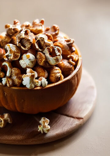 Palomitas de Calabaza con Caramelo de Dátiles en Airfryer