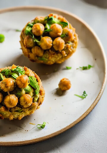 Bolitas de Garbanzos y Espárragos en Airfryer