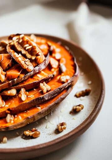 Camote Rostizado con Salsa de Nueces en Airfryer